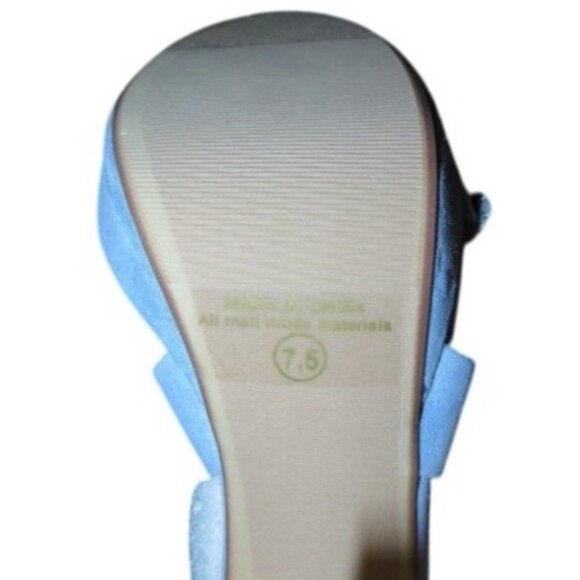 DREAM PAIRS Charlotte Baby Blue Suede Platform Heels Sandals NWT 7.5 - Picture 9 of 13